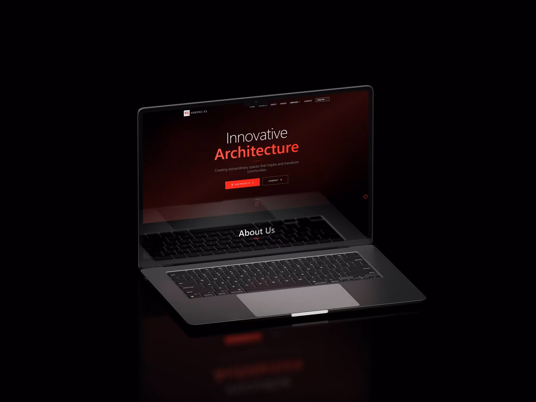 Mockup 2 i projektit Uebfaqe per Arkitekt